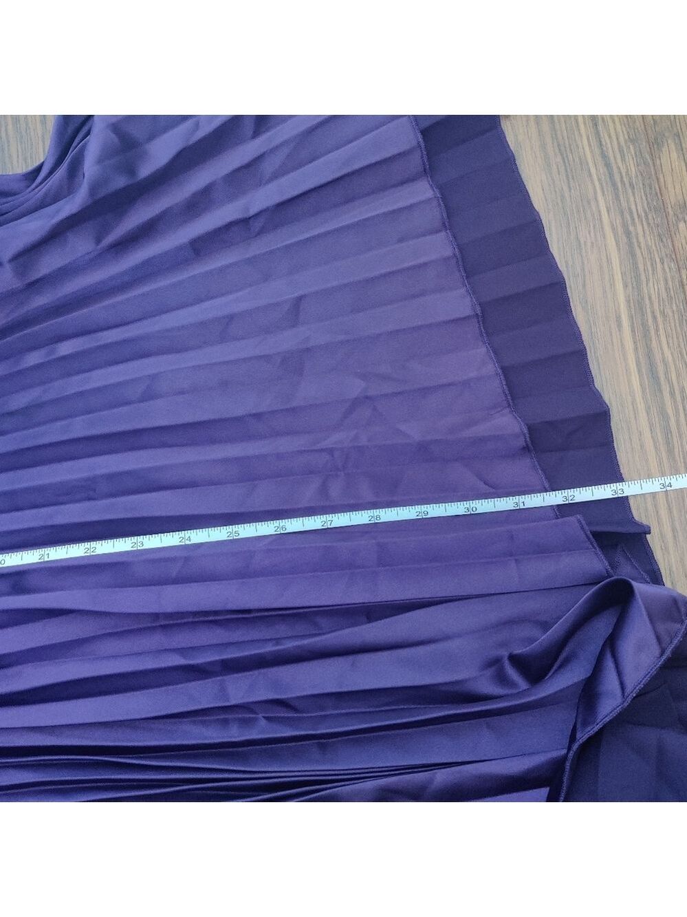 Purple Pleated Halter Dress Handkerchief Hem Y2K Fairycore Small 0499 - Picture 5 of 5